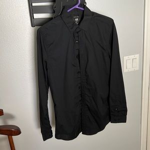 H&M Black slim fit dress shirt